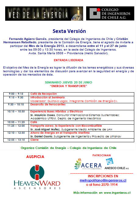 ENERGIA Y TRANSPORTE INVITACION