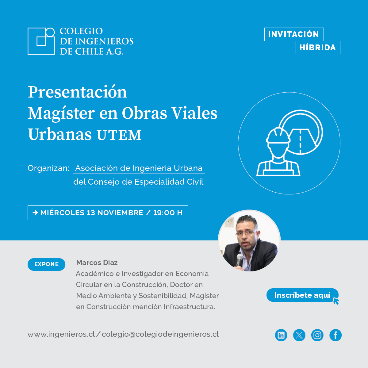 Presentación Magister en Obras Viales Urbanas